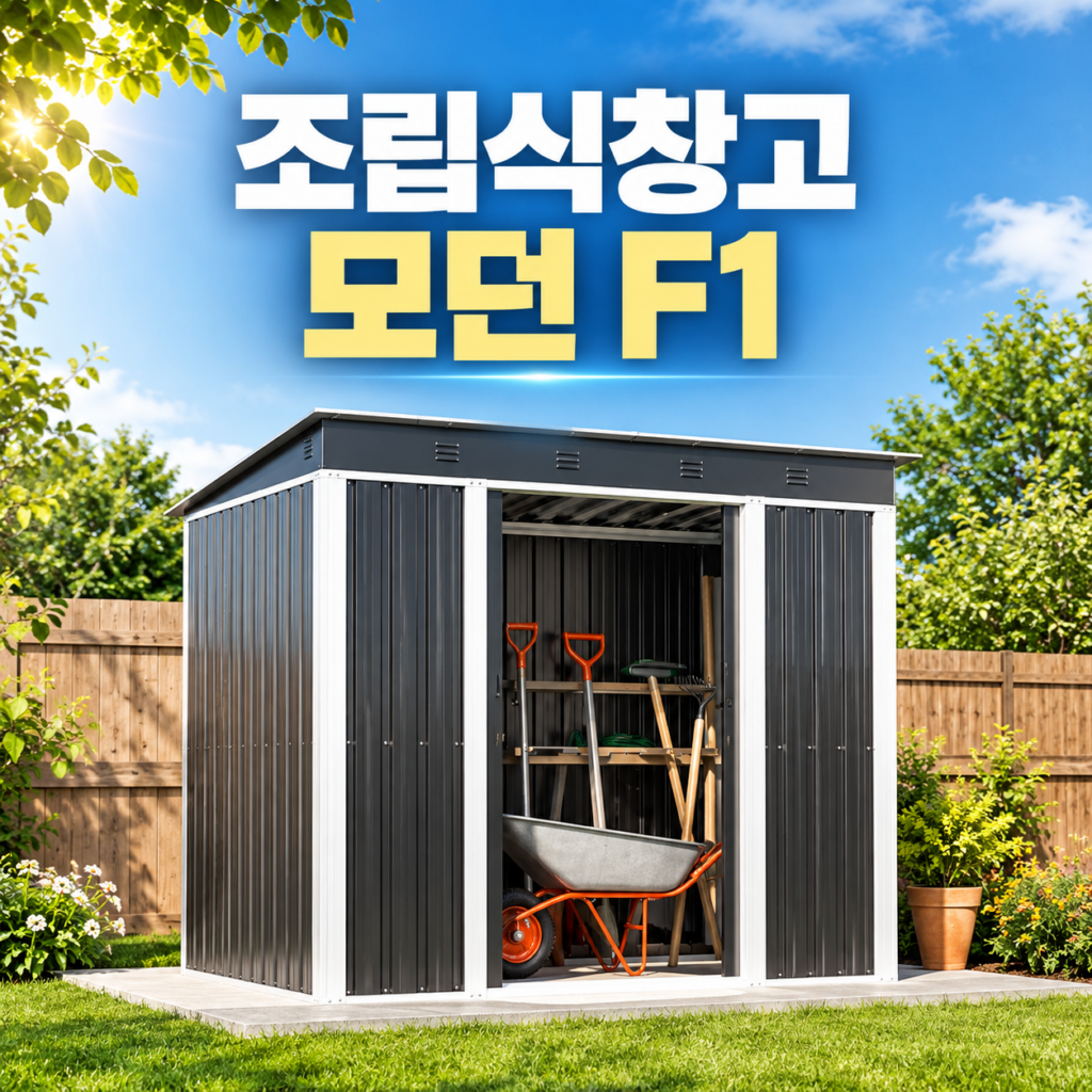 농막 조립식창고 컨테이너 MODERN F1 국민창고 6×3 FT 야외 소형 이동식 코스트코 간이 제품 이미지