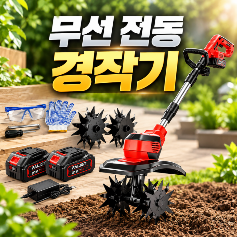 잡초 제거 FALIGT 독일 21V 무선 전동 경작기 4날 텃밭 관리 소형 미니 관리기 배터리 FLG-21V-TILLER-01