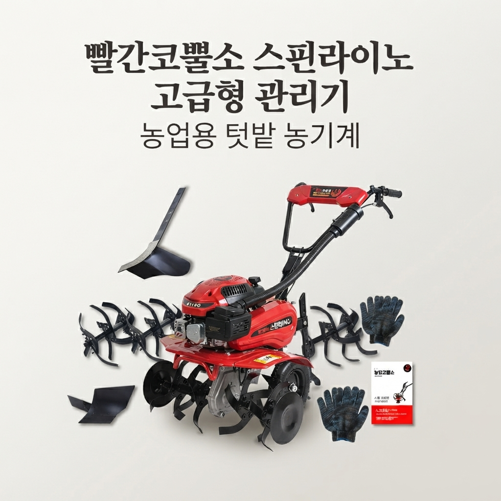 빨간코뿔소 스핀라이노 고급형 관리기 농업용 텃밭 농기계 PRC-RV160-SPIN 제품 이미지