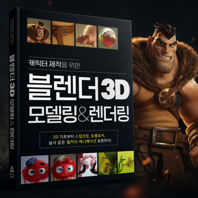 블렌더3D 캐릭터 제작을 위한 블렌더 3D 모델링 & 렌더링 9791163035022