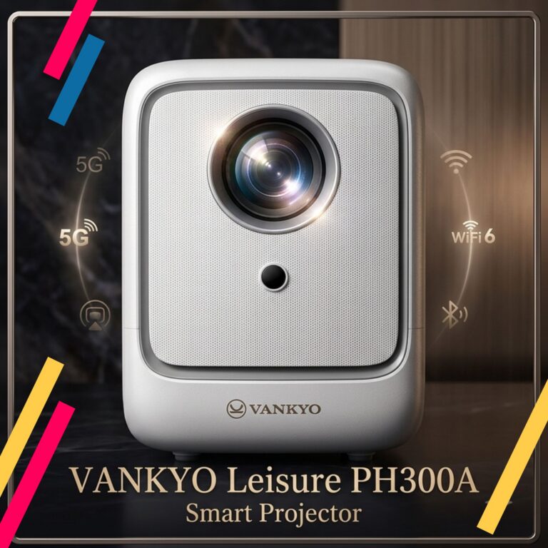 캠핑용 빔프로젝터 반쿄 VANKYO 안드로이드 OS 빔프로젝터 무선 미러링 블루투스5.0 미니빔 5G WIFI Leisure PH300A