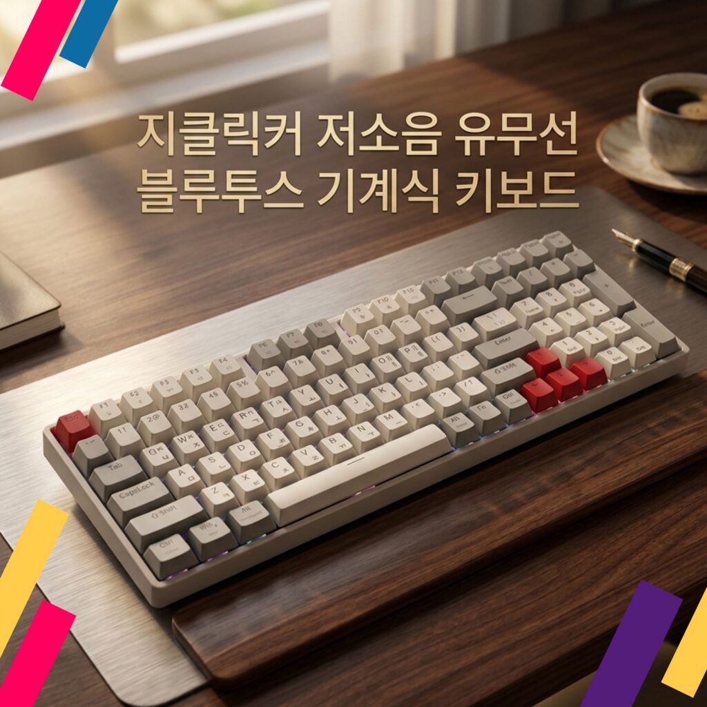 저소음 리니어 키보드 지클릭커 유무선 블루투스 기계식 키보드 슈퍼히어로 SPK100 제품 이미지