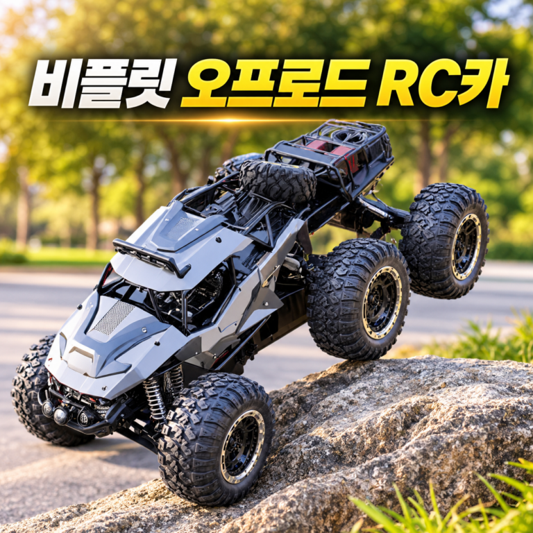 무선 알씨카 비뜰렛 오프로드 RC카 6륜 몬스터트럭 입문용 원격 조종 트럭 스타그레이 70CM 배터리2 1개 BPRC-6WD-70GR